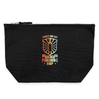 Blague sur le sac de frappe - Pochette zippée en toile 22 x 23 cm - noir - Devant