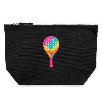 Raquette de Padel - Padeliste - Pochette zippée en toile 22 x 23 cm - noir - Devant