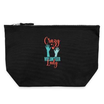 Appréciation du Bénévolat Volontaire Folle Bénévole - Pochette zippée en toile 22 x 23 cm - noir - Devant