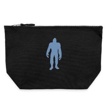 Bigfoot Silhouette Minimalist Fairy Tale - Canvas Zip Pouch 22 x 23 cm - black - Front