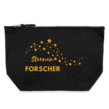 Sternenforscher - Wortschätze - vergessene Wörter - Canvas Reißverschluss-Täschchen (22 x 23 cm) - Schwarz - Vorne