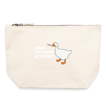 Goose – Peace Was Never an Option - Canvas Zip Pouch 22 x 23 cm - nature - Front
