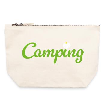 Camping Blume Camper Quotes Hobby Sommer Van Life - Canvas Reißverschluss-Täschchen (22 x 23 cm) - Naturweiß - Vorne
