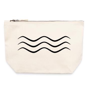 Symbol wave triple - Canvas Zip Pouch 22 x 23 cm - nature - Front