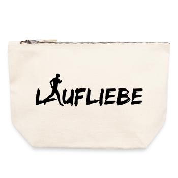 Laufliebe Men - Canvas Reißverschluss-Täschchen (22 x 23 cm) - Naturweiß - Vorne