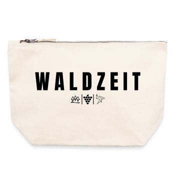 Waldzeit - Canvas Reißverschluss-Täschchen (22 x 23 cm) - Naturweiß - Vorne
