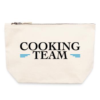 Team Cooking - Canvas Reißverschluss-Täschchen (22 x 23 cm) - Naturweiß - Vorne