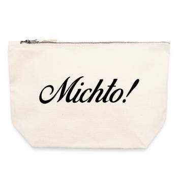 michto - Pochette zippée en toile 22 x 23 cm - blanc naturel - Devant
