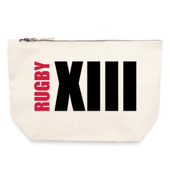 Rugby - Canvas Zip Pouch 22 x 23 cm - nature - Front