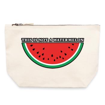 This Is Not A Watermelon - Pochette zippée en toile 22 x 23 cm - blanc naturel - Devant