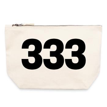 333 angel number - Canvas Zip Pouch 22 x 23 cm - nature - Front