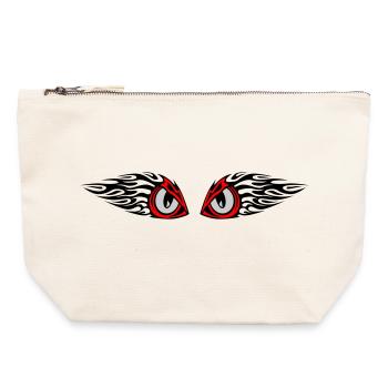 tribal eyes - Canvas Zip Pouch 22 x 23 cm - nature - Front