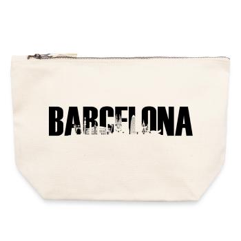 Barcelona Spain Catalonia Europe Skyline - Canvas Zip Pouch 22 x 23 cm - nature - Front