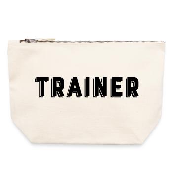 Trainer - Canvas Reißverschluss-Täschchen (22 x 23 cm) - Naturweiß - Vorne