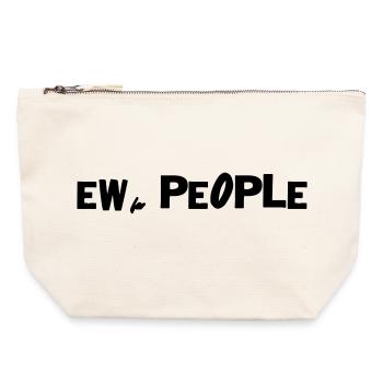 EW, PEOPLE - Canvas Reißverschluss-Täschchen (22 x 23 cm) - Naturweiß - Vorne
