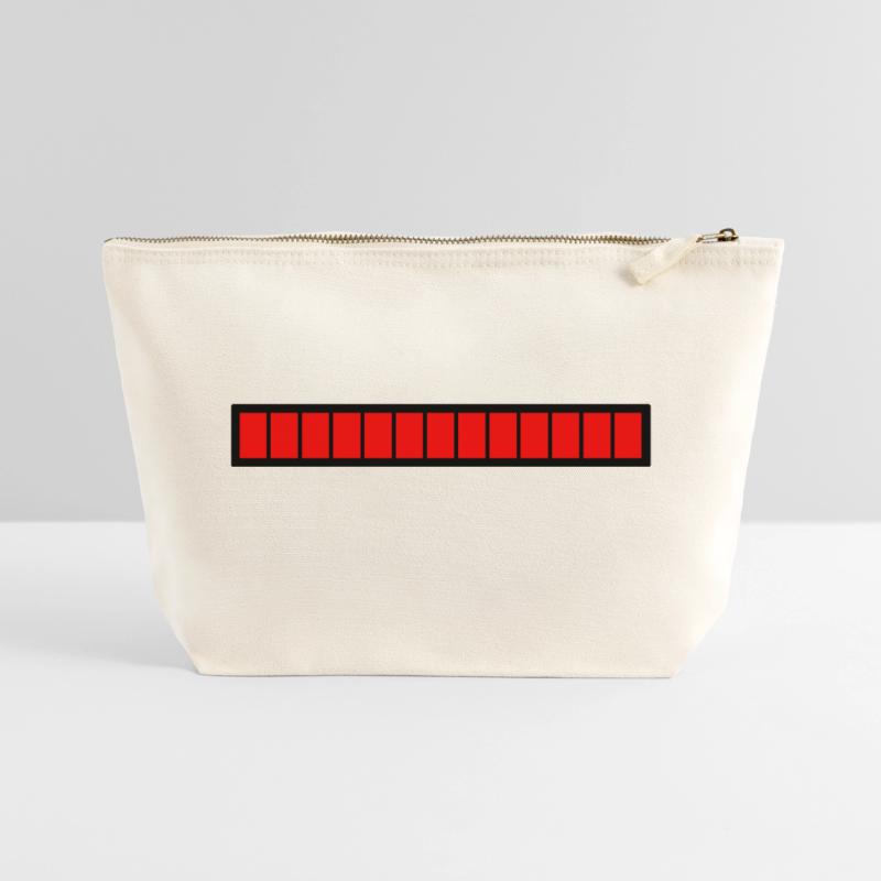 Rectangle loading bar Black Red (100%) Canvas Zip Pouch 22 x 23 cm