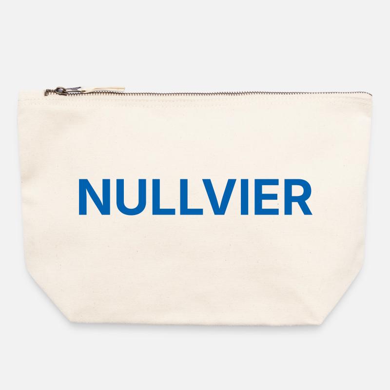 Nullvier blue - Canvas Zip Pouch 22 x 23 cm - nature