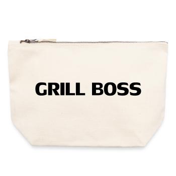 Grill Chef - Canvas Reißverschluss-Täschchen (22 x 23 cm) - Naturweiß - Vorne