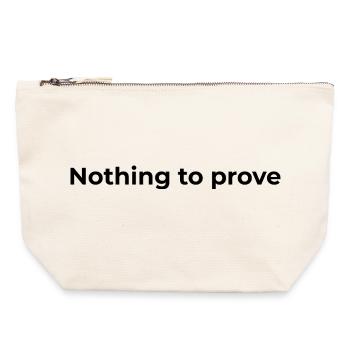 Citation de la liberté | Rien à prouver - Pochette zippée en toile 22 x 23 cm - blanc naturel - Devant