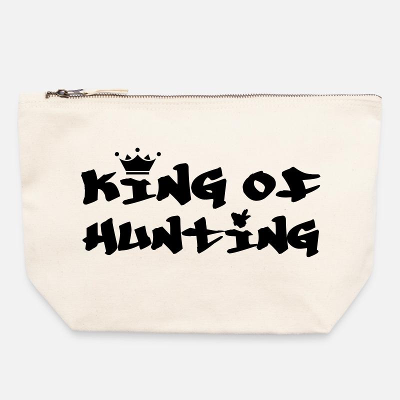 Der König der Jäger – Jagd - Canvas Reißverschluss-Täschchen (22 x 23 cm) - Naturweiß