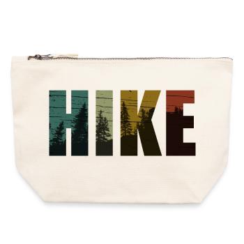 Wanderung - Canvas Reißverschluss-Täschchen (22 x 23 cm) - Naturweiß - Vorne