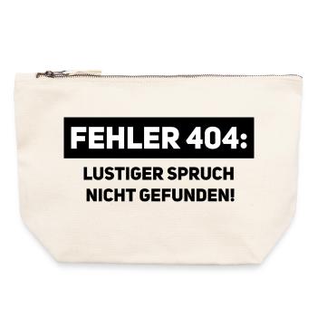 Fehler 404 – Lustiger Informatiker Spruch - Canvas Reißverschluss-Täschchen (22 x 23 cm) - Naturweiß - Vorne