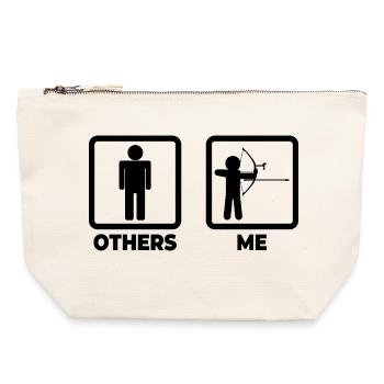 Funny archer - Canvas Zip Pouch 22 x 23 cm - nature - Front