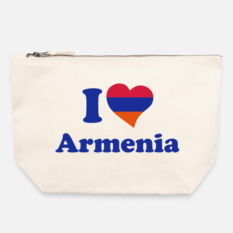 I love Armenia - Canvas Zip Pouch 22 x 23 cm - nature