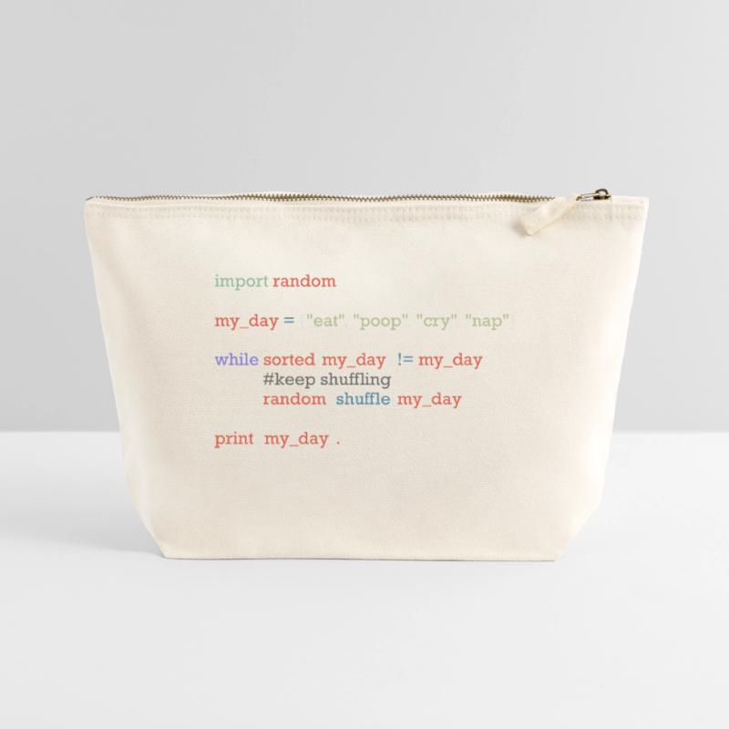 Drôle de code python sur la vie quotidienne, bébé Pochette zippée en toile 22 x 23 cm