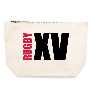 Rugby - Canvas Zip Pouch 22 x 23 cm - nature - Front