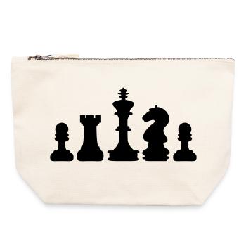 chess - Canvas Zip Pouch 22 x 23 cm - nature - Front