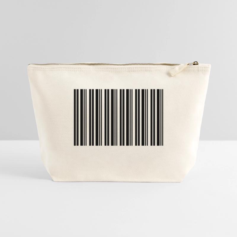 Barcode Strichcode Nerd IT Technik Design Canvas Reißverschluss-Täschchen (22 x 23 cm)