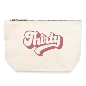 Thirty 30th Birthday For Women 30 Years Old - Canvas Zip Pouch 22 x 23 cm - nature - Front