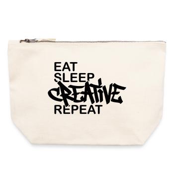 Creative Motto Graffiti Tag - Canvas Reißverschluss-Täschchen (22 x 23 cm) - Naturweiß - Vorne