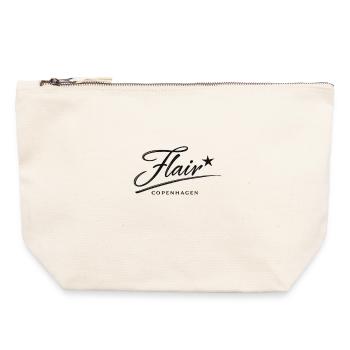 Flair Copenhagen logo - Canvas Zip Pouch 22 x 23 cm - nature - Front