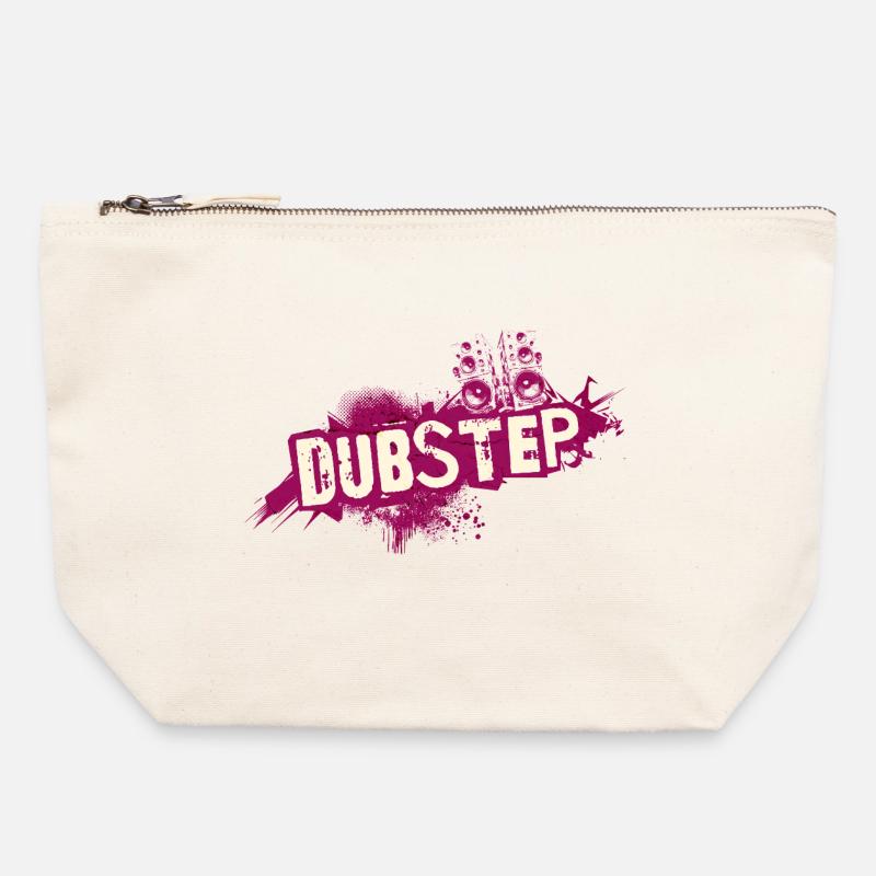 Dubstep graffiti grunge - Canvas Zip Pouch 22 x 23 cm - nature