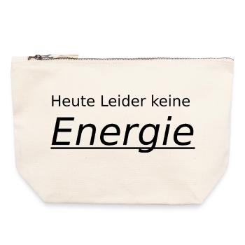 unfortunately no energy today - Canvas Zip Pouch 22 x 23 cm - nature - Front