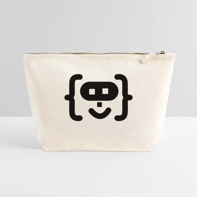 Hacker-Programmierer-Code-Logo Canvas Reißverschluss-Täschchen (22 x 23 cm)