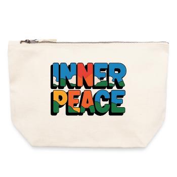 Inner Peace Rainbow Letters - Canvas Zip Pouch 22 x 23 cm - nature - Front