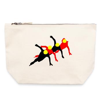 Short track - Canvas Zip Pouch 22 x 23 cm - nature - Front