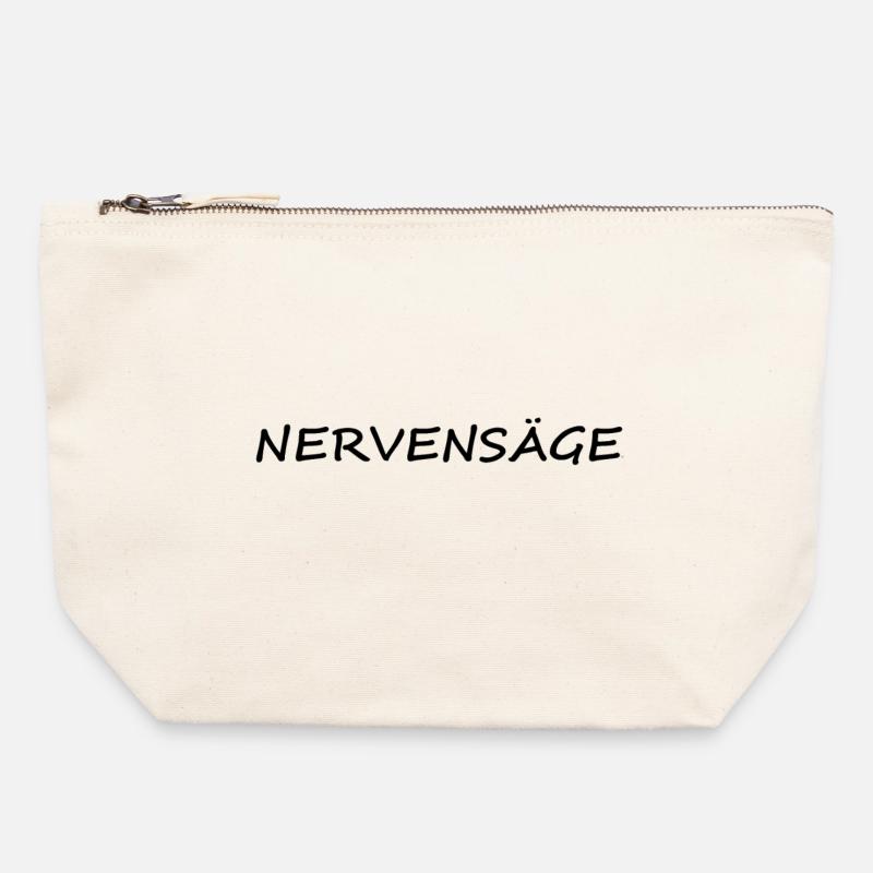 Nervensäge - Canvas Reißverschluss-Täschchen (22 x 23 cm) - Naturweiß