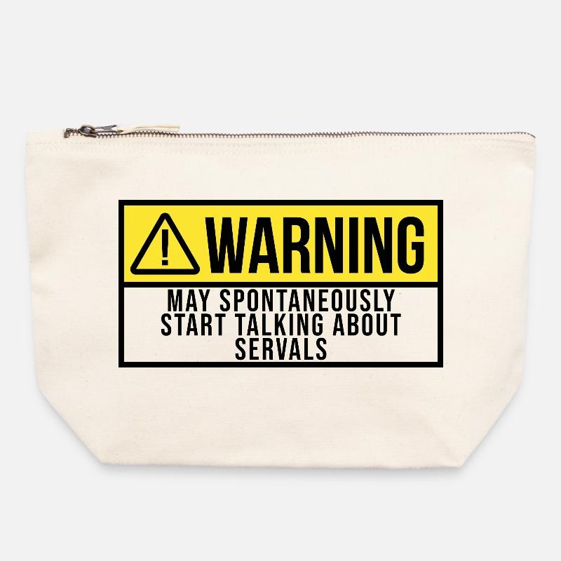 Serval - Canvas Zip Pouch 22 x 23 cm - nature