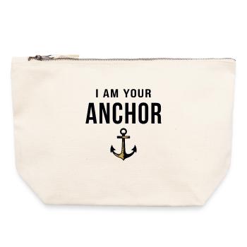 I am your Anchor Maritime Statement with Anchor - Canvas Zip Pouch 22 x 23 cm - nature - Front