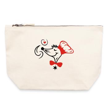 Le chef étoilé - Pochette zippée en toile 22 x 23 cm - blanc naturel - Devant