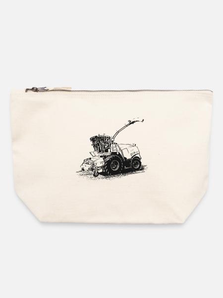 Jaguar 930 Mähdrescher - Canvas Reißverschluss-Täschchen (22 x 23 cm) - Naturweiß