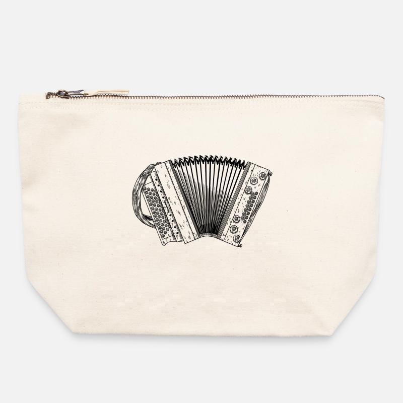 Ziach - Harmonica styrienne - Squeezebox | ZiachON - Pochette zippée en toile 22 x 23 cm - blanc naturel