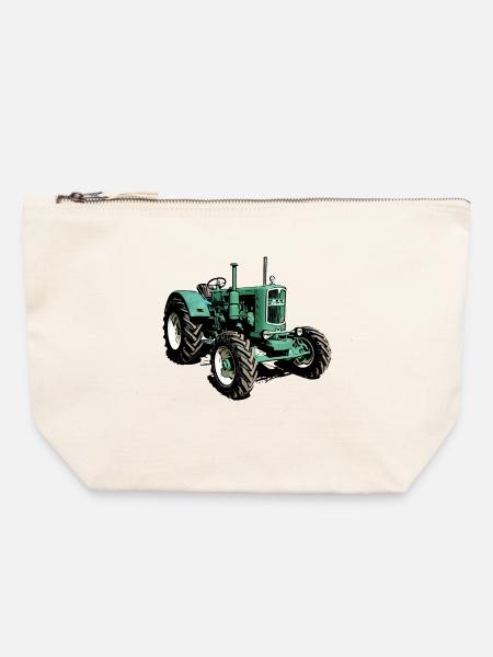 Ackerdiesel Traktor man 4S1 - Canvas Reißverschluss-Täschchen (22 x 23 cm) - Naturweiß