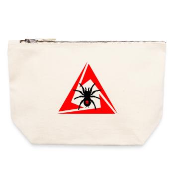 Spinne - Canvas Reißverschluss-Täschchen (22 x 23 cm) - Naturweiß - Vorne