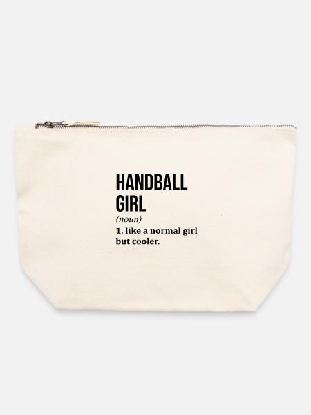 Handball Handball Handball - Canvas Reißverschluss-Täschchen (22 x 23 cm) - Naturweiß