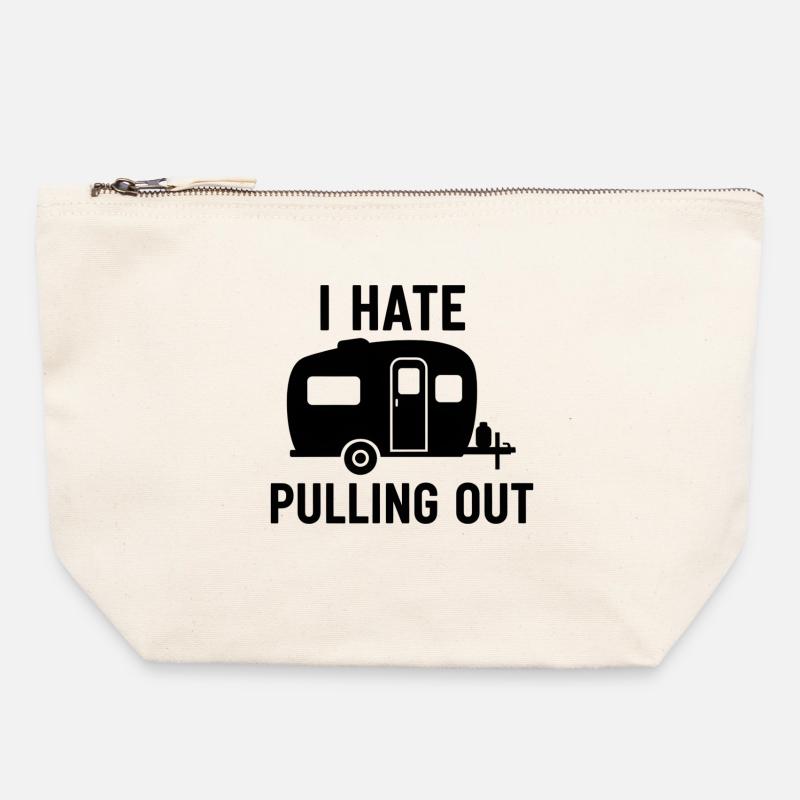 I Hate Pulling Out Trailer Design - Canvas Reißverschluss-Täschchen (22 x 23 cm) - Naturweiß